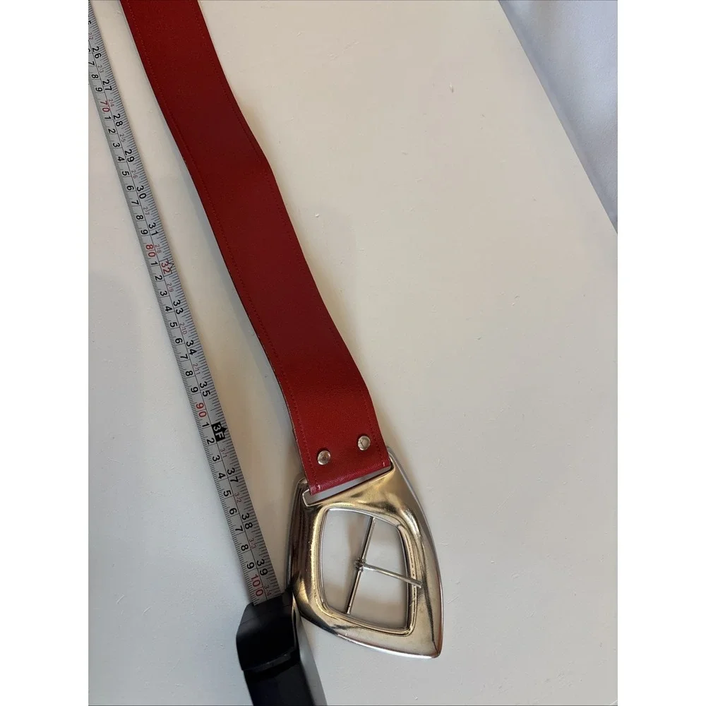 Vtg 1985 Ladies Wide Leather Boston Red Belt #‎ 9993 38